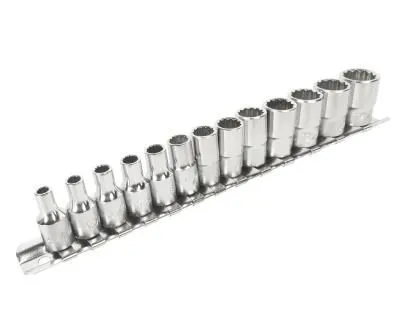 Набор головок торцевых 1/4" 12-ти гранных 04-14мм L=25мм 13 предметов JTC