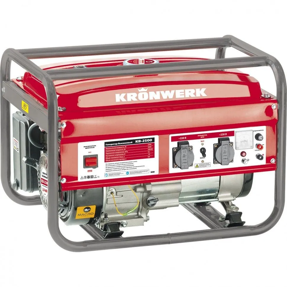 Генератор бензиновый KB 3500, 3.5 кВт, 220 В/50 Гц, 15 л, ручной старт Kronwerk купить