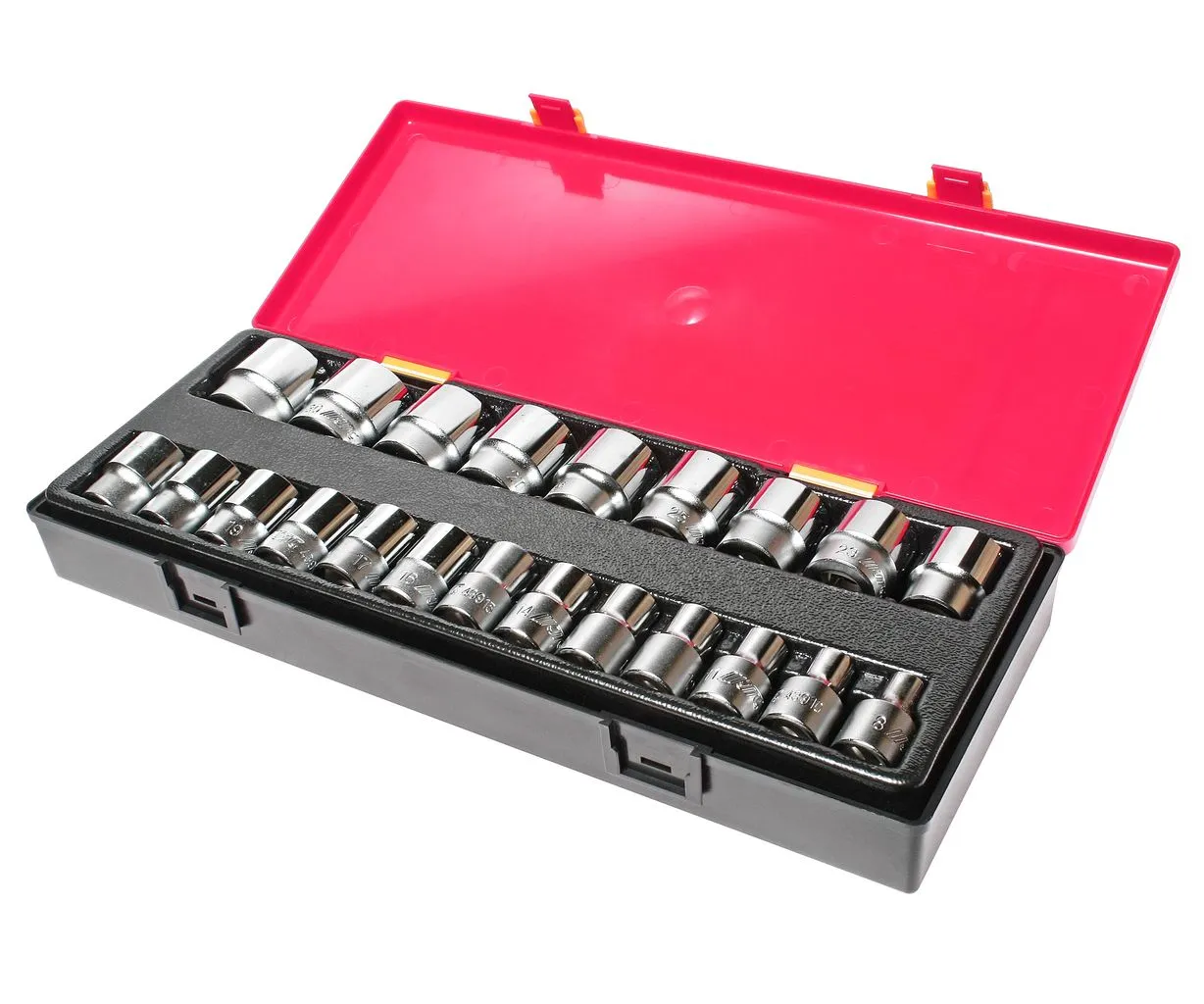 Набор головок торцевых 1/2" 12-ти гранных 08-32мм 22 предмета в кейсе JTC купить