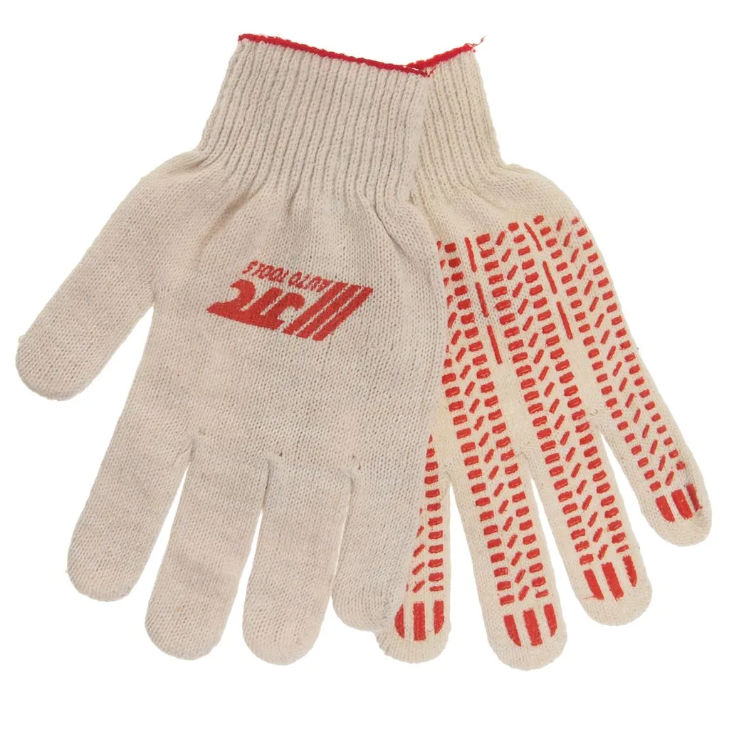 Перчатки х/б с ПВХ 10 класс белые (логотип JTC) 42г JTC купить