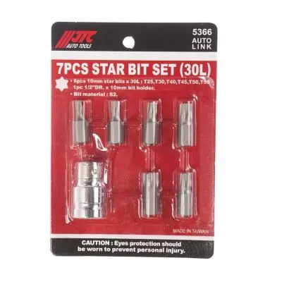 Набор бит 1/2" TORX Т25-55 7 предметов JTC