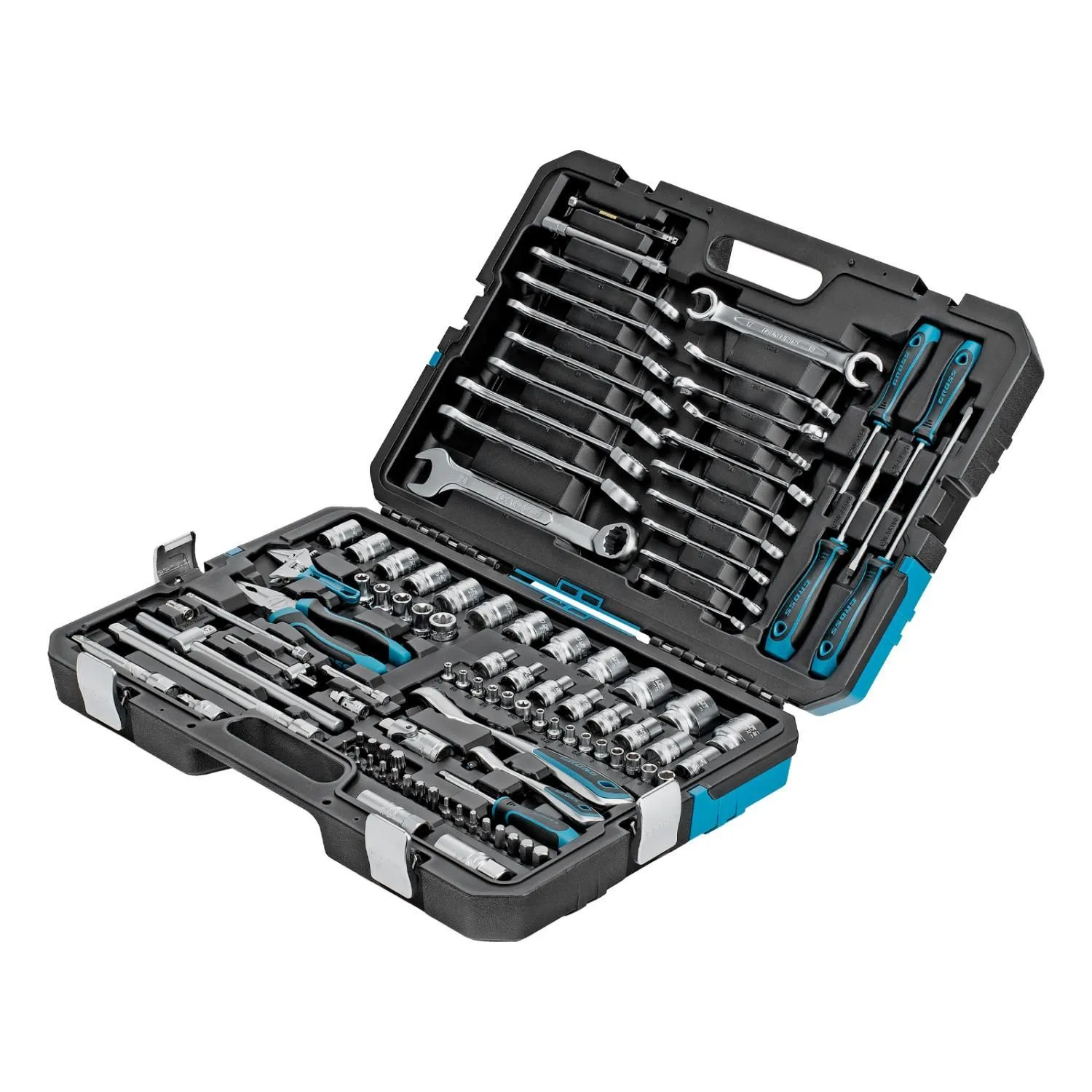 Набор инструментов, 1/4", 1/2", CrV, 120 зубьев, 101 предмет Gross купить