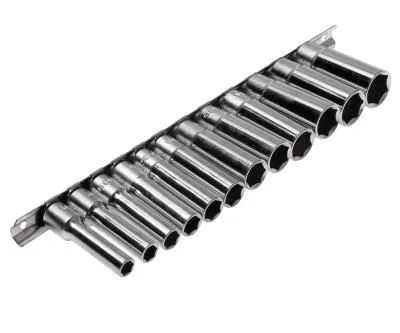 Набор головок торцевых 3/8" 6-ти гранных 08-19мм глубоких L=63мм 12 предметов JTC