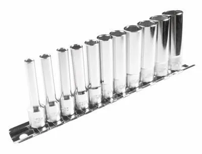 Набор головок торцевых 1/4" 6-ти гранных 04-13мм глубоких L=50мм 11 предметов JTC