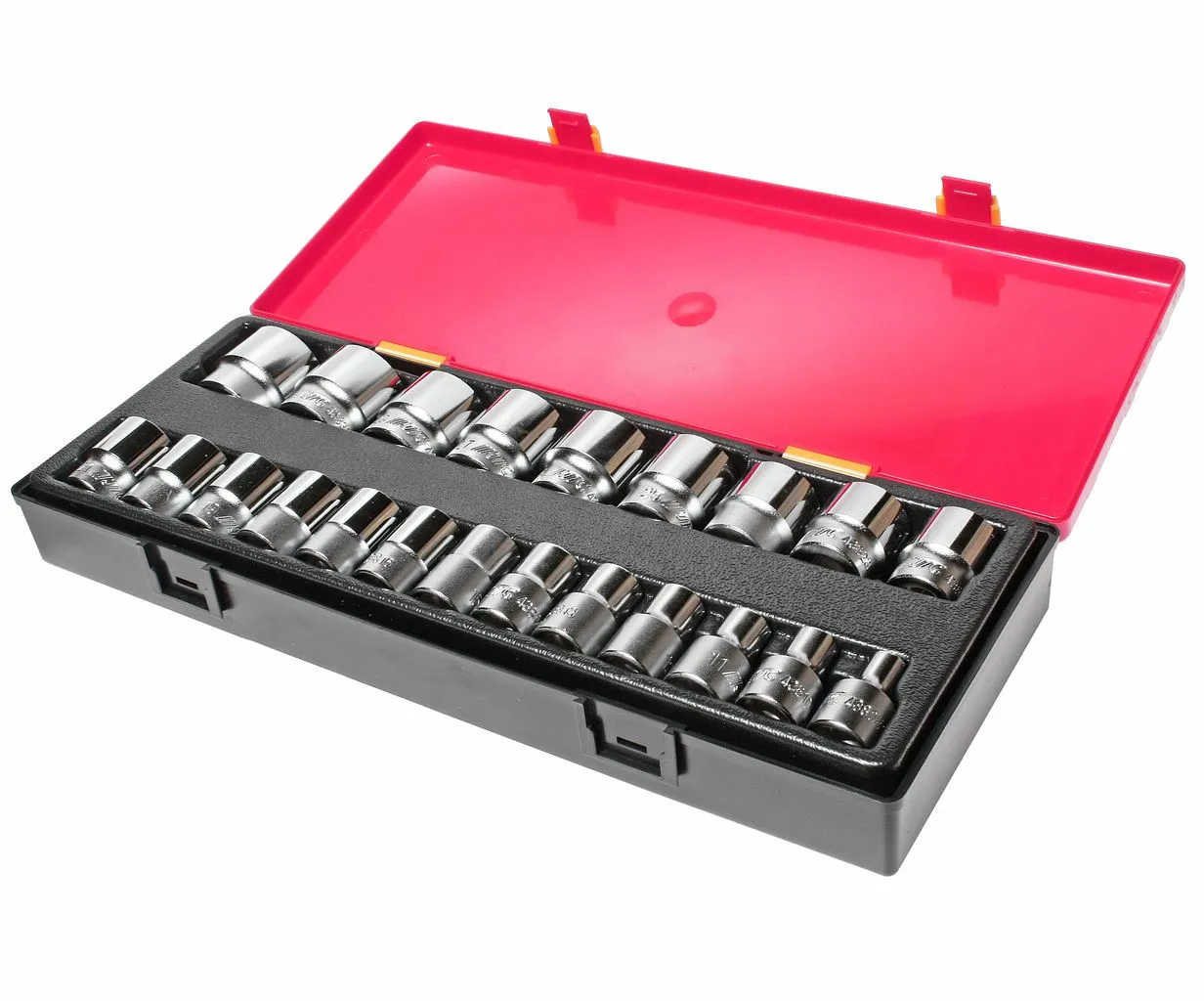 Набор головок торцевых 1/2" 6-ти гранных 08-32мм 22 предмета в кейсе JTC купить