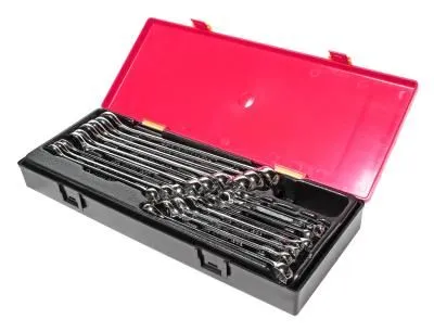 Набор ключей комбинированных 6-23мм с зеркальной полировкой 17 предметов в кейсе JTC