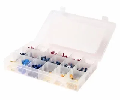 Набор клемм автомобильных изолированных 18 типоразмеров 530шт. в боксе JTC