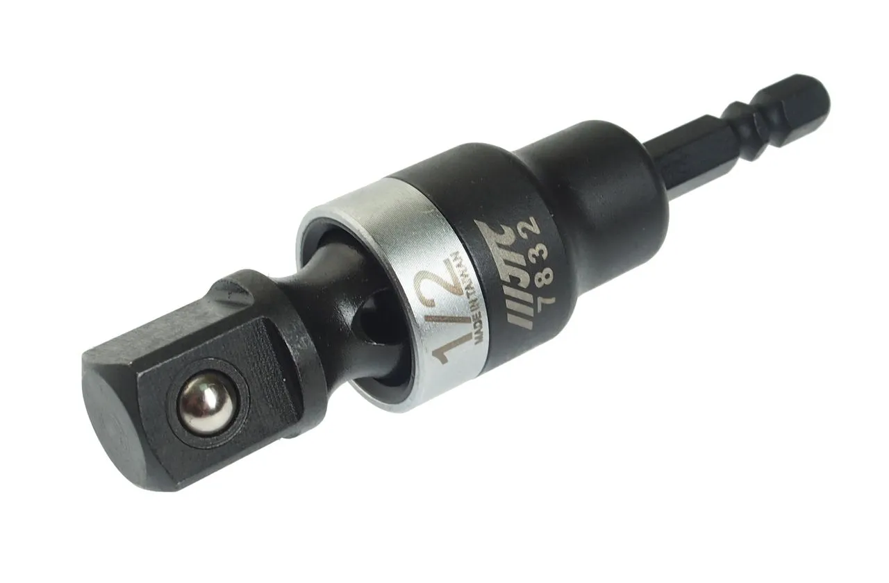 Адаптер 1/4"х1/2" (6.35мм) карданный под шуруповерт JTC купить