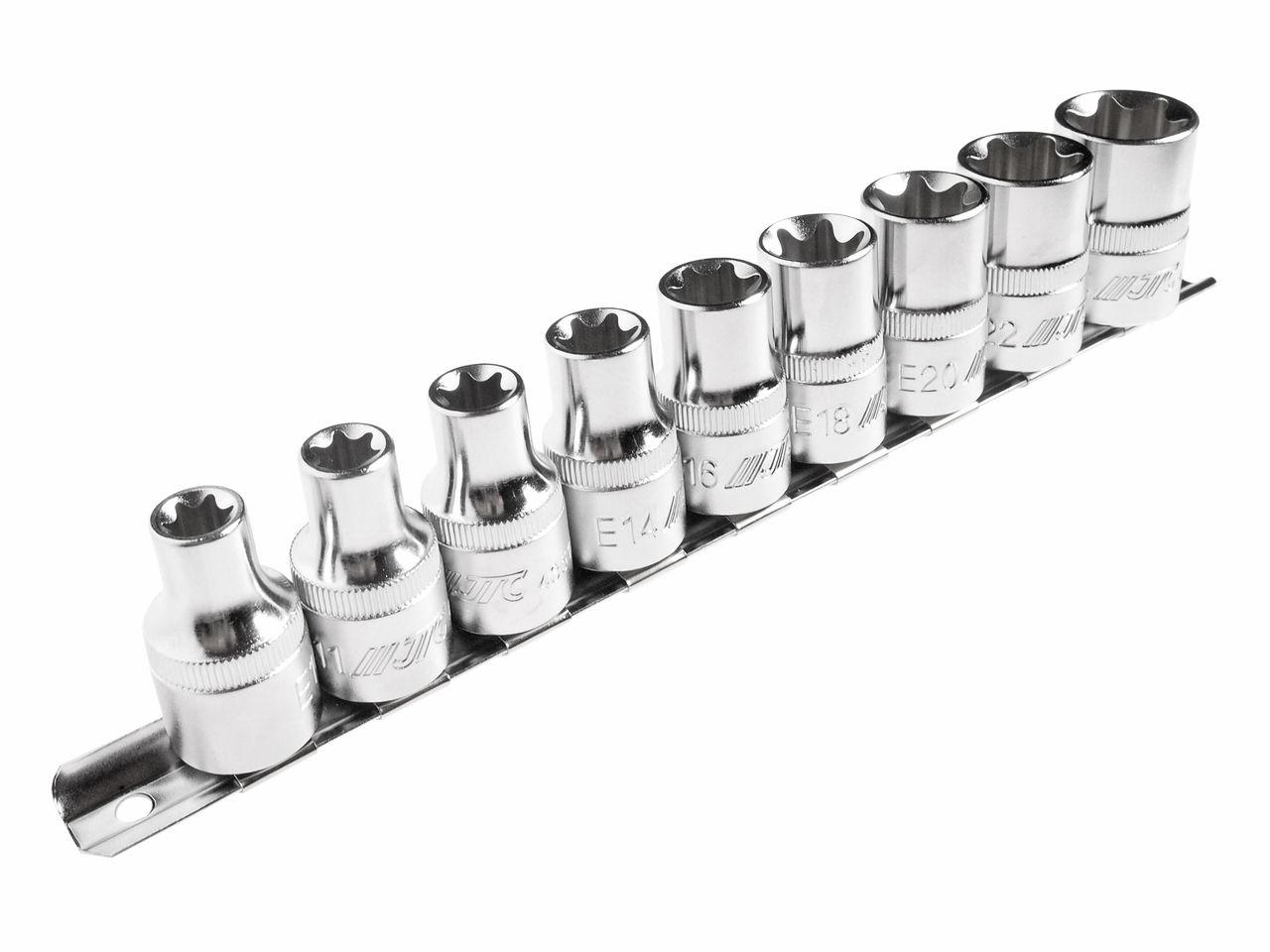 Набор головок торцевых 1/2" TORX Е10-Е24 9 предметов JTC фото товара COMPASS MARKET Набор головок торцевых 1/2" TORX Е10-Е24 9 предметов JTC купить